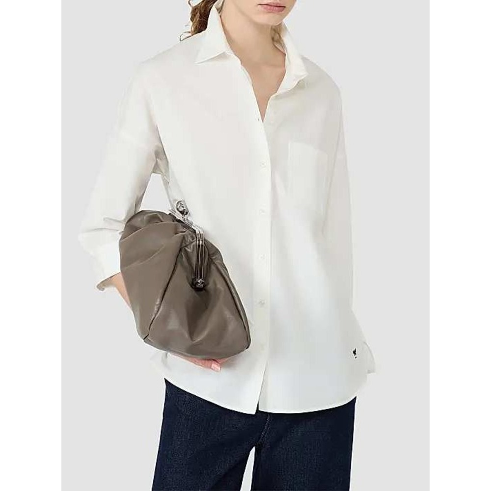 Weekend Max Mara Boxy Cotton Poplin Shirt Women 0 White Button Down NWT Chic